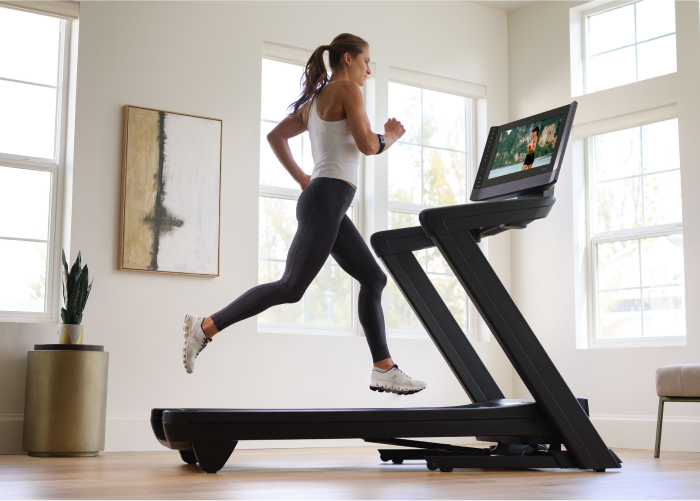 Mom Running on Her NordicTrack Treadmill Before Her Kids Wake Up During Back-to-School Time