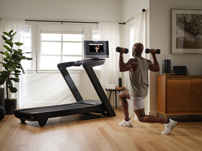 Man Using an iFIT Strength Workout and His NordicTrack Treadmill to Keep His Fitness Journey Fresh and Exciting