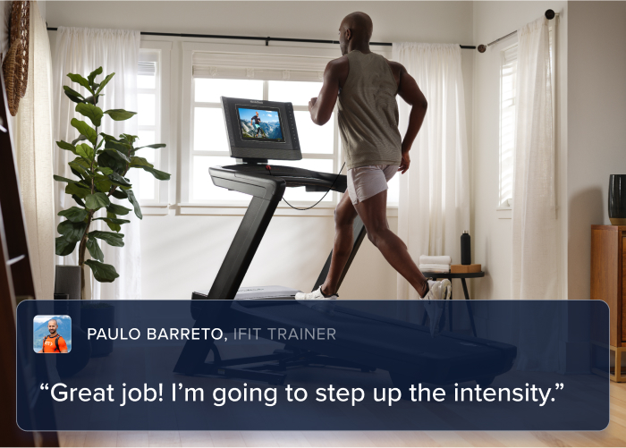 Man Running with SmartAdjust™ on NordicTrack Treadmill