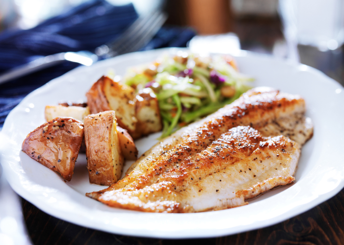 Protein-Packed Meal of Fish and Veggies to Curb After Dinner Cravings
